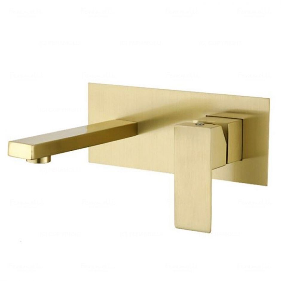 Смеситель для раковины встраиваемый Feramolli GL634, золото