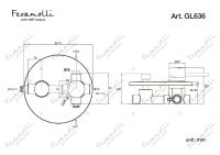 Смеситель однорычажный скрытого монтажа ванна/душ Feramolli GL636, золото схема 2 Смеситель однорычажный скрытого монтажа ванна/душ Feramolli GL636, золото схема 2