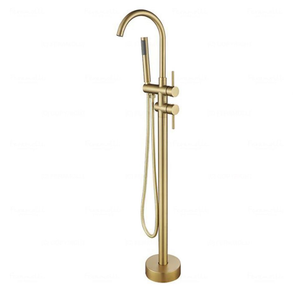 Изображение Смеситель для ванны отдельностоящий Feramolli GL637, золото