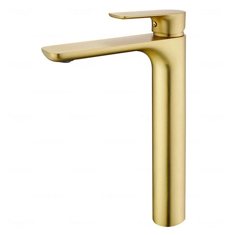 Смеситель для отдельностоящей раковины Feramolli GL645H, золото