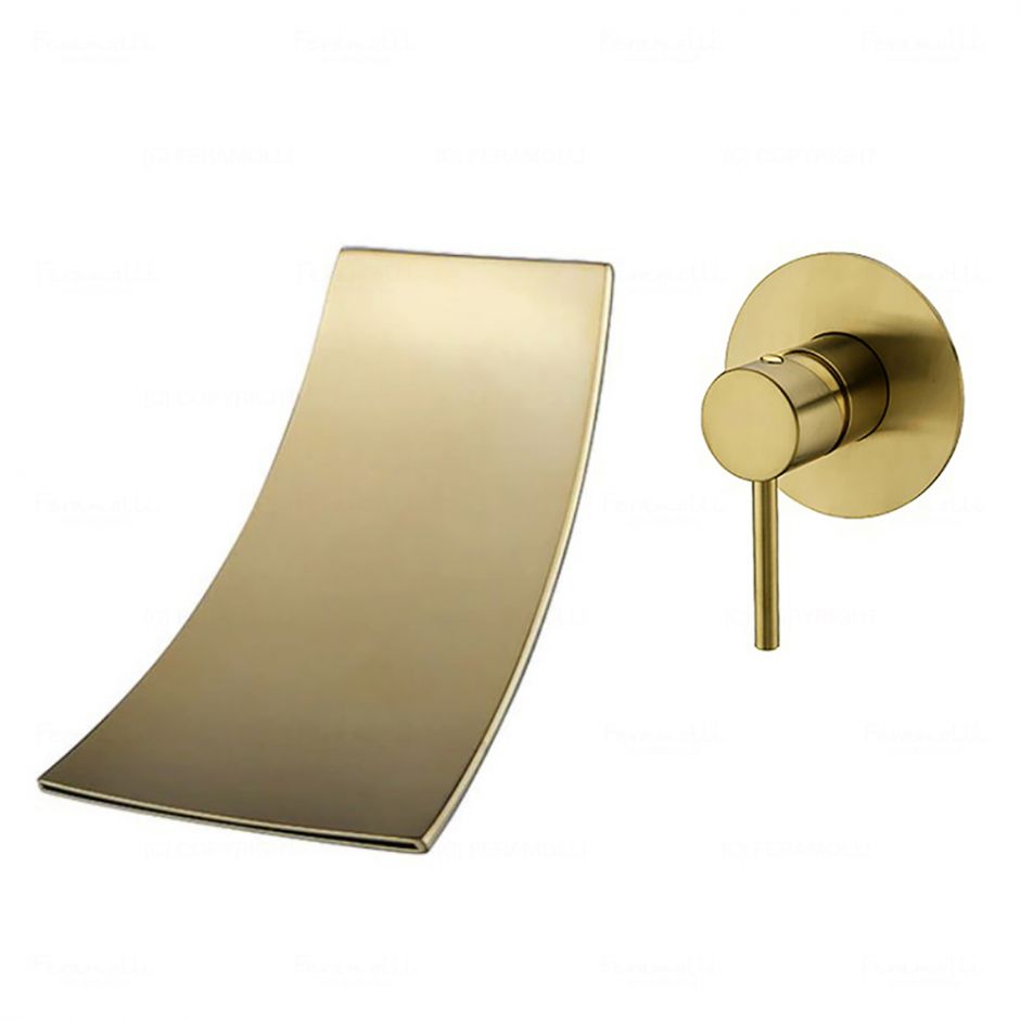 Изображение Смеситель для раковины встраиваемый Feramolli GL650, золото