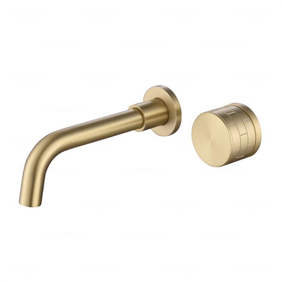 Изображение Смеситель для раковины встраиваемый Feramolli GL678-21 (210мм.), золото