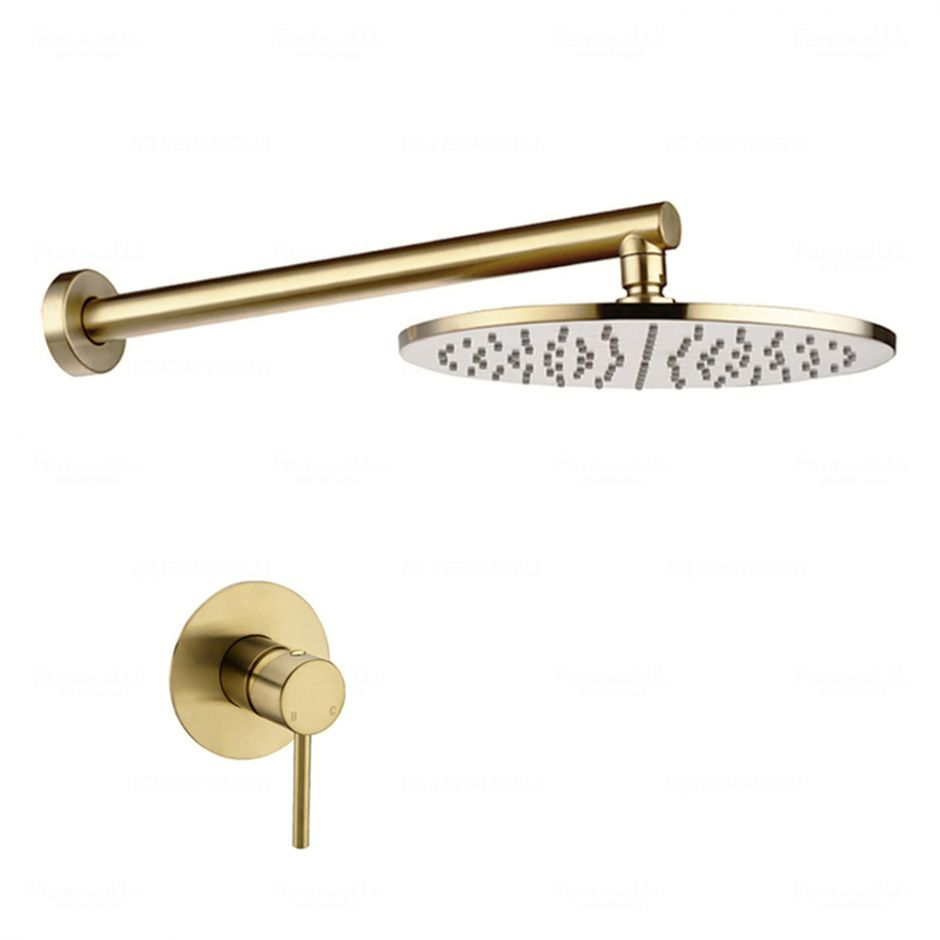 Душевая система Feramolli GL 702-12 (30см.), золото