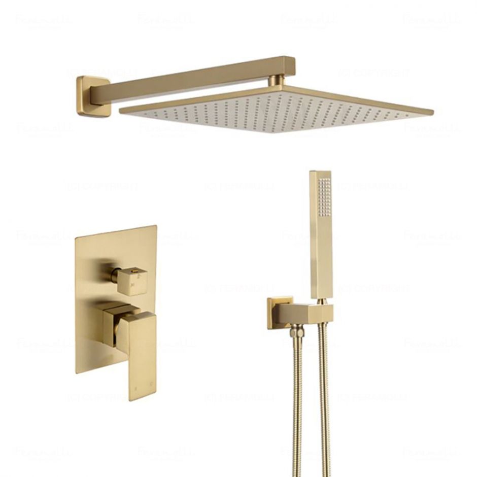 Душевая система Feramolli GL710-12 (30см.), золото