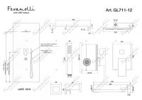 Душевая система Feramolli GL711-12 (30см.), золото схема 2