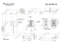 Душевая система Feramolli 3in1 GL733-12 (30см.), золото схема 8