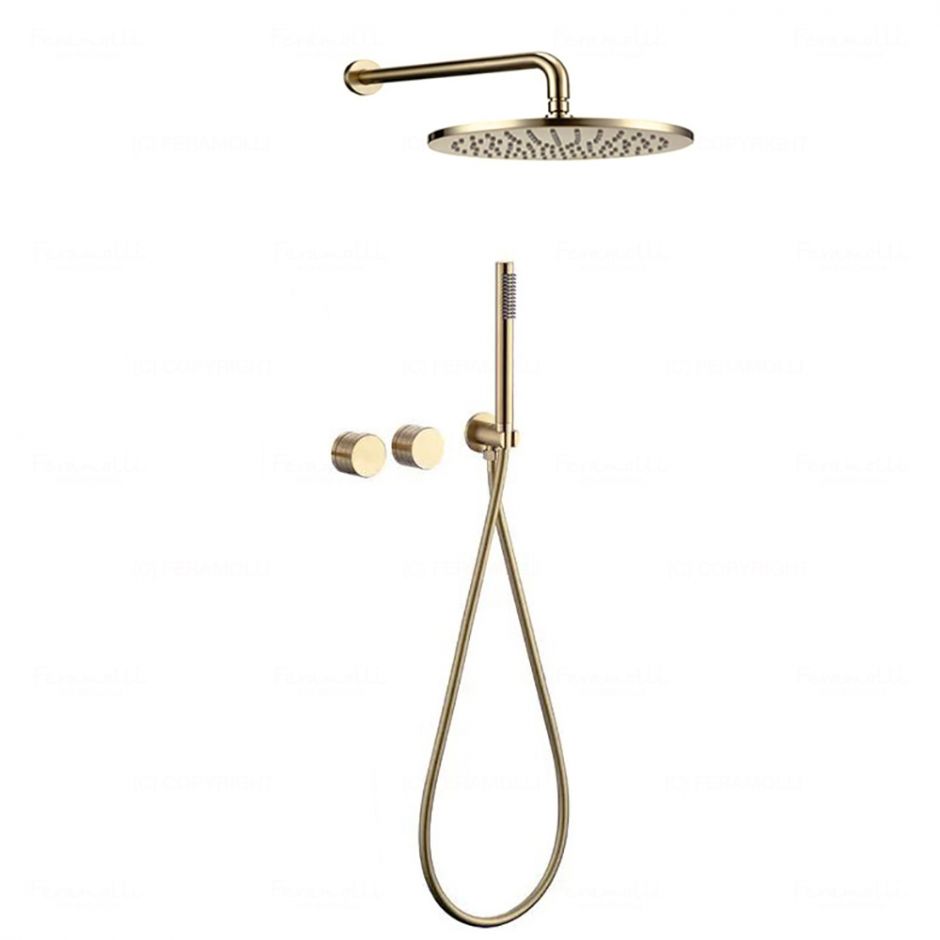 Душевая система Feramolli GL738-12 (30см.), золото