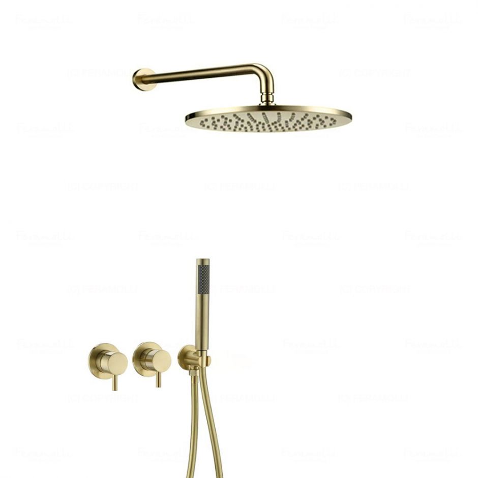 Душевая система Feramolli GL744-12 (30см.), золото