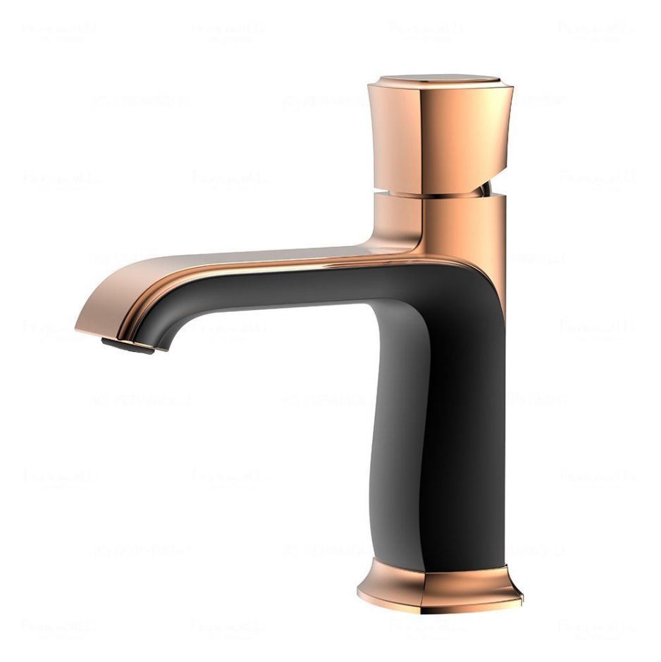 Изображение Смеситель для раковины Feramolli RBL691, черный/розовое золото