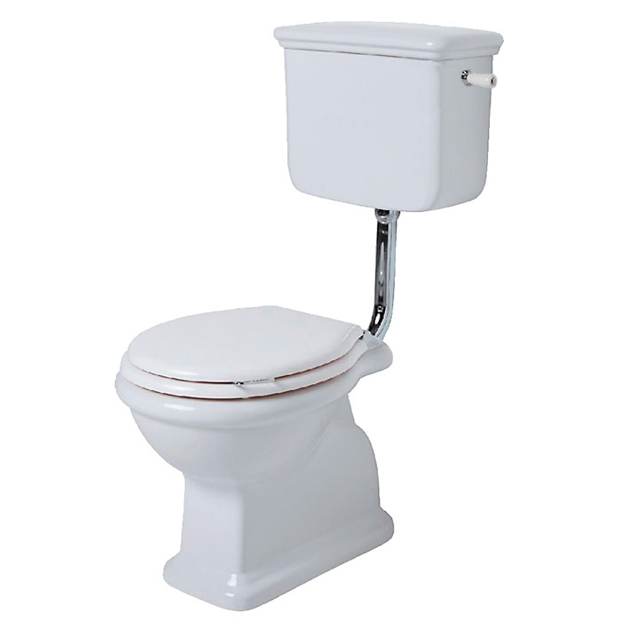 Унитаз напольный SIMAS Lante 385х58см с низким бачком с фурнитурой цвета хром