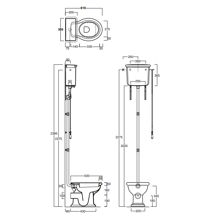 Напольный унитаз SIMAS Lante выпуск в стену 385х58см с высоким бачком с фурнитурой /хром ФОТО