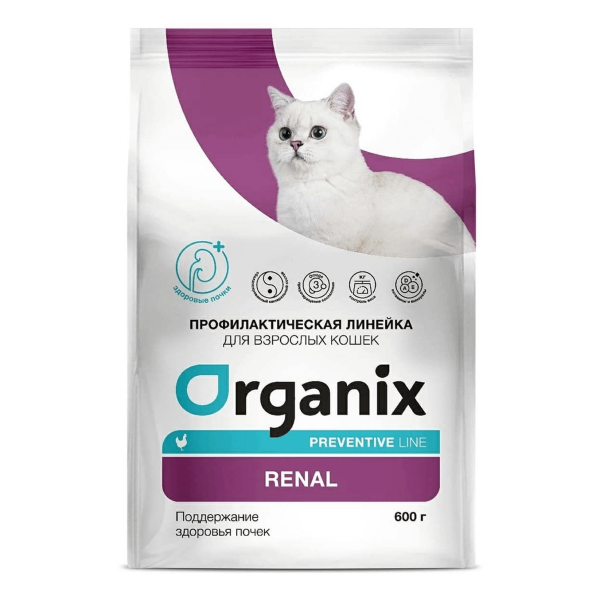 Сухой корм для кошек Organix Prof Renal поддержание здоровья почек