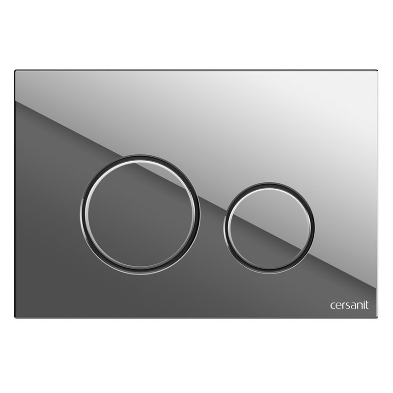 Кнопка Cersanit TWINS для LINK PRO/VECTOR/LINK/HI-TEC пластик хром глянцевый 68313