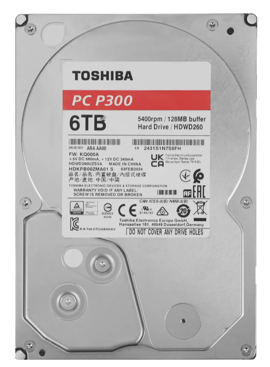 6ТБ Жесткий диск Toshiba P300