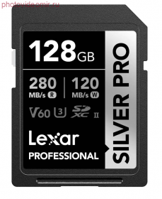 Карта памяти Lexar Professional Silver Pro SDXC 128 ГБ [LSDSIPR128G-BNNNG]