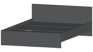 Элегант Кровать 160х200 Графит (настилы)