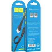 Кабель USB-8pin HOCO X40, 1м, плоский, черный