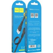 Кабель USB-8pin HOCO X40, 1м, плоский, черный