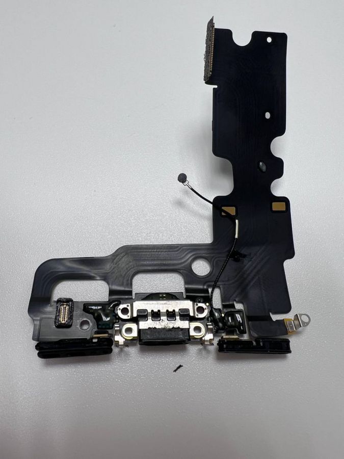 Apple iPhone 7 нижний шлейф с разъёмом зарядки оригинал с разбора (снятый) черный