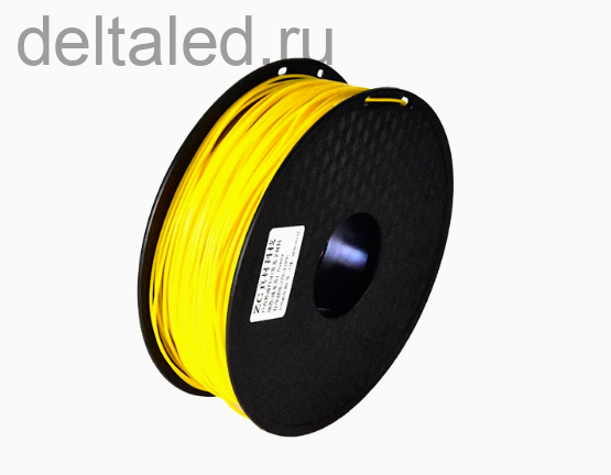 Желтый филамент трансюсцентный для 3D принтера для наружнего применения PETG