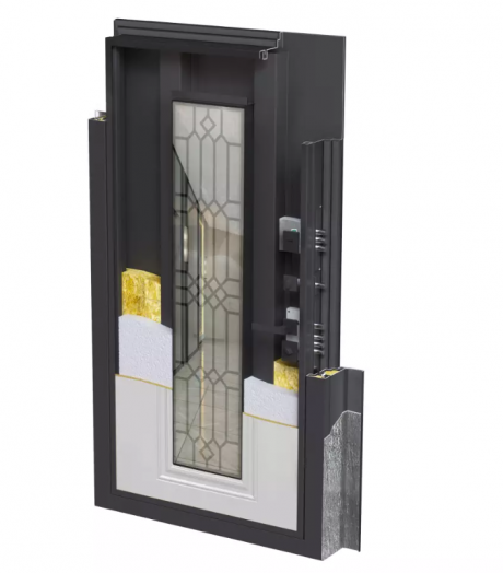 Входная дверь с терморазрывом и стеклопакетом Входная Лабиринт Имперо - Белый софт