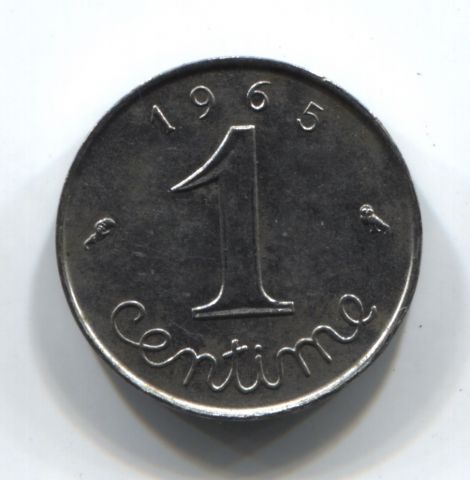 1 сантим 1965 Франция