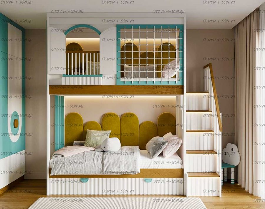 Кровать двухъярусная Домик Sky, любые размеры