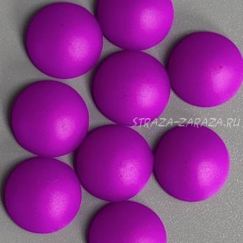 Матовые Пластиковые Полубусины Fluo_Violet 16 мм