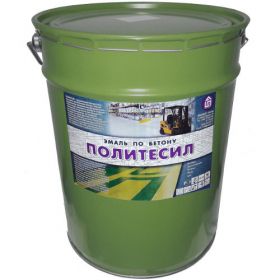 Эмаль для Бетонных Полов Красбыт ПОЛИТЕСИЛ 25кг Черный, Быстросохнущая, Полуматовая для Внутренних и Наружных Работ.