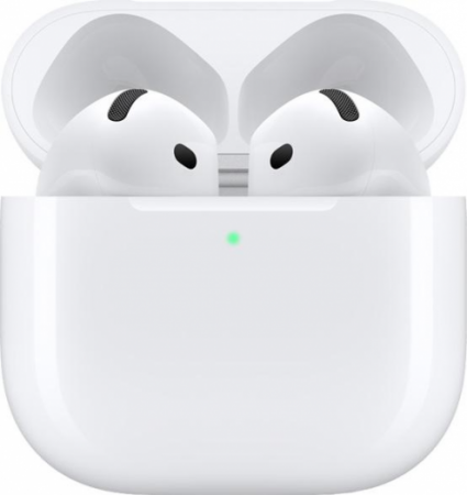 наушники apple airpods 4 2024 с беспроводным зарядным футляром без ANC white