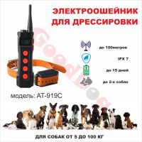 Электроошейник для дрессировки собак + АНТИЛАЙ Aetertek АТ-919C (водонепроницаемый)