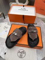Шлепанцы сланцы HERMES Premium