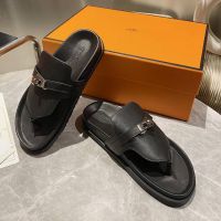 Шлепанцы сланцы HERMES Premium
