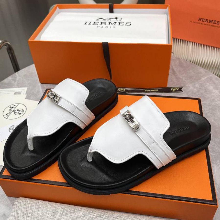 Шлепанцы сланцы HERMES Premium