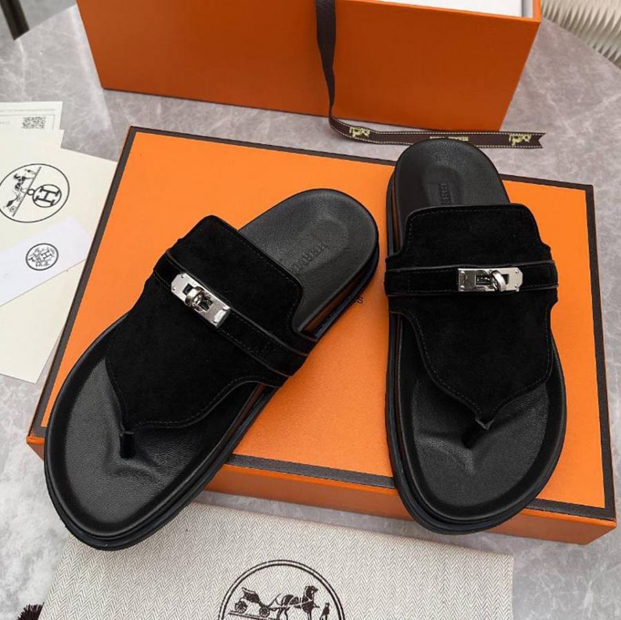 Шлепанцы сланцы HERMES Premium