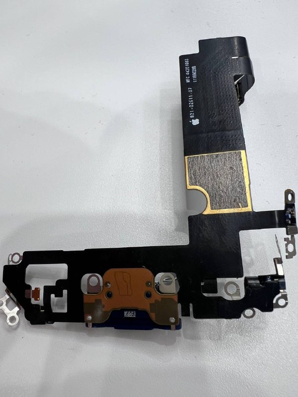 Apple iPhone 12 mini нижний шлейф с разъёмом зарядки оригинал с разбора (снятый) синий