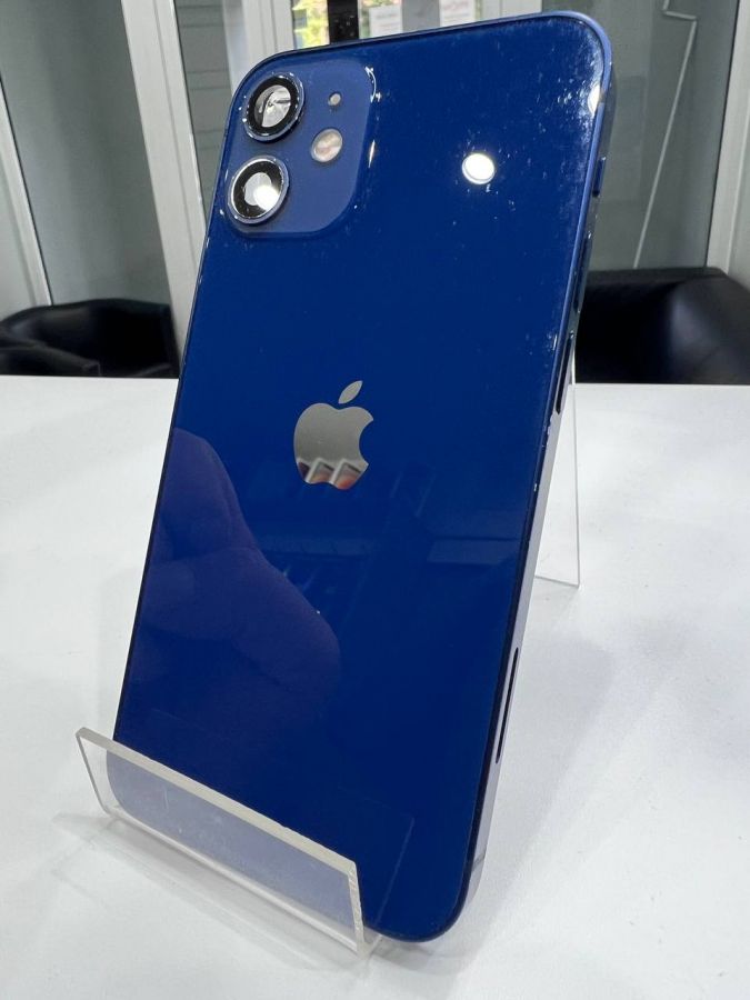 Apple iPhone корпус 12 mini сборе со шлейфами, стеклом камеры оригинал с разбора (снятый) глубокие царапины синий