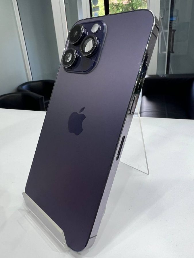 Apple iPhone корпус 14 Pro Max сборе со шлейфами, стеклом камеры оригинал с разбора (снятый) царапины фиолетовый