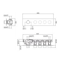Смеситель для душа Carimali ilTondo 21049EST/O-CR схема 2 Смеситель для душа Carimali ilTondo 21049EST/O-CR схема 2