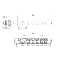 Смеситель Carimali ilTondo  21059EST/O-CR схема 2