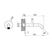 Излив Carimali ilTondo  0-ITD2900-CR схема 2