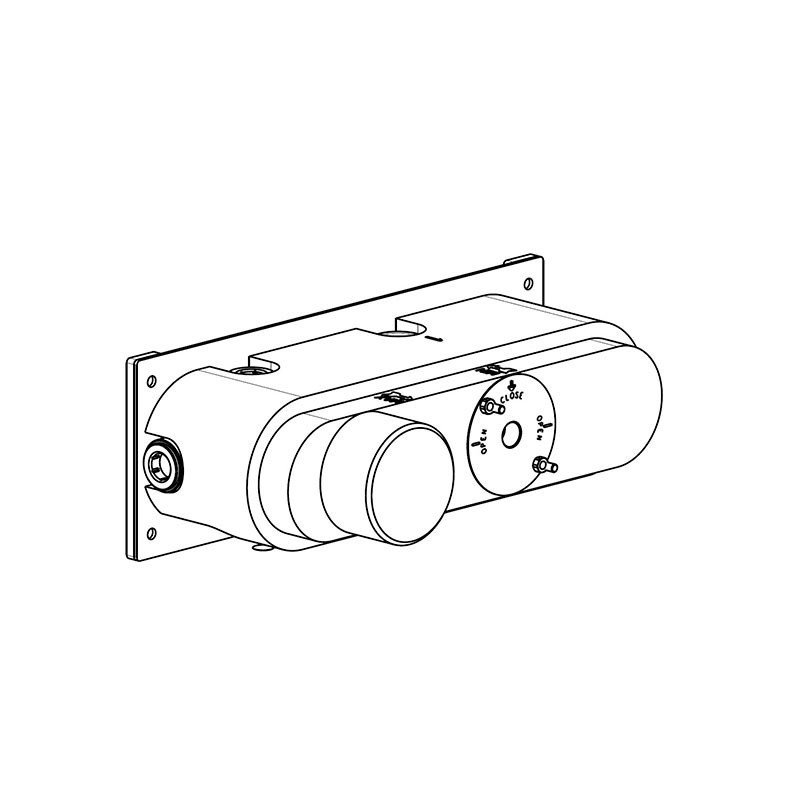 Изображение Встраиваемая часть термостатического смесителя на 2 выхода CARIMALI W5100