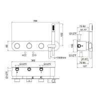 Встраиваемая часть термостатического смесителя на 4 выхода CARIMALI W21849CR схема 2 Встраиваемая часть термостатического смесителя на 4 выхода CARIMALI W21849CR схема 2