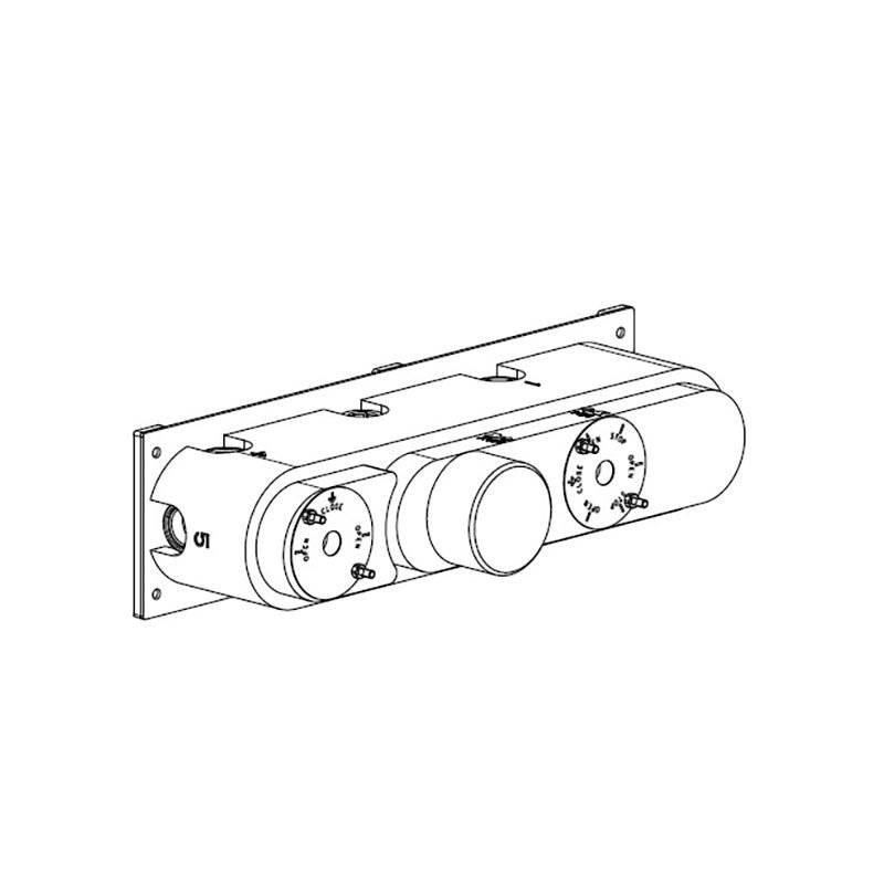 Изображение Встраиваемая часть термостатического смесителя на 5 выходов CARIMALI W5103
