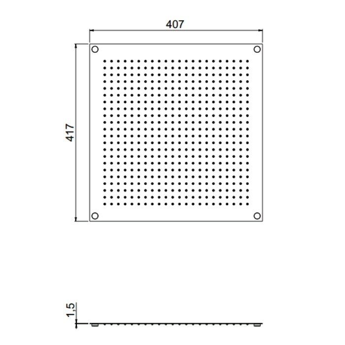Верхний душ 410х410 мм  Carimali MyDream 23008X-CRX ФОТО