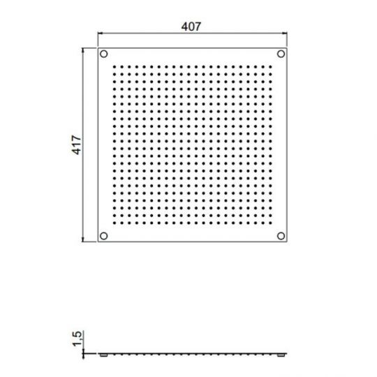 Верхний душ 410х410 мм  Carimali MyDream 23008X-CRX схема 2
