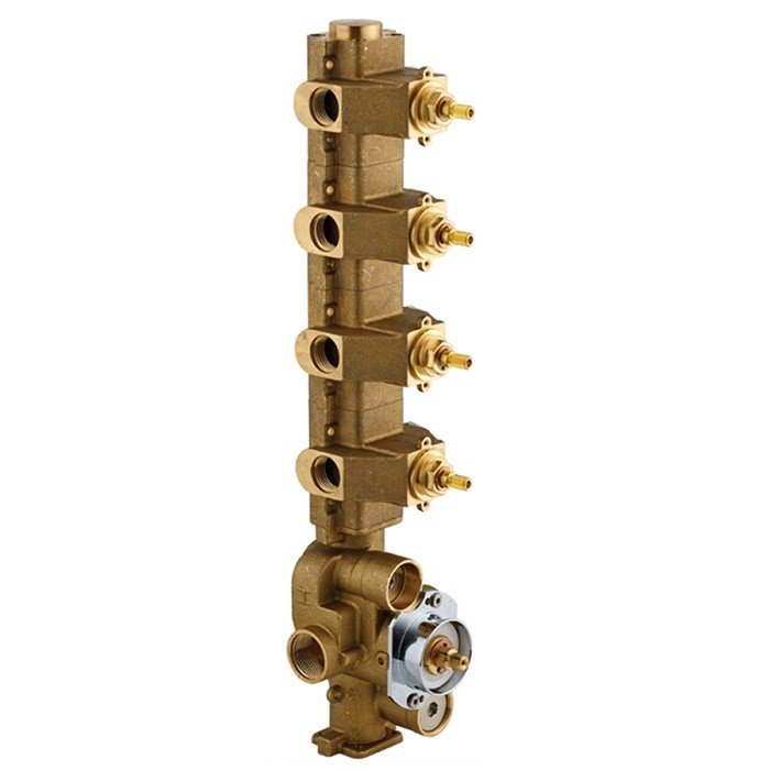 Изображение Встраиваемая часть термостатического смесителя с 4 выходами CARIMALI W21049CR