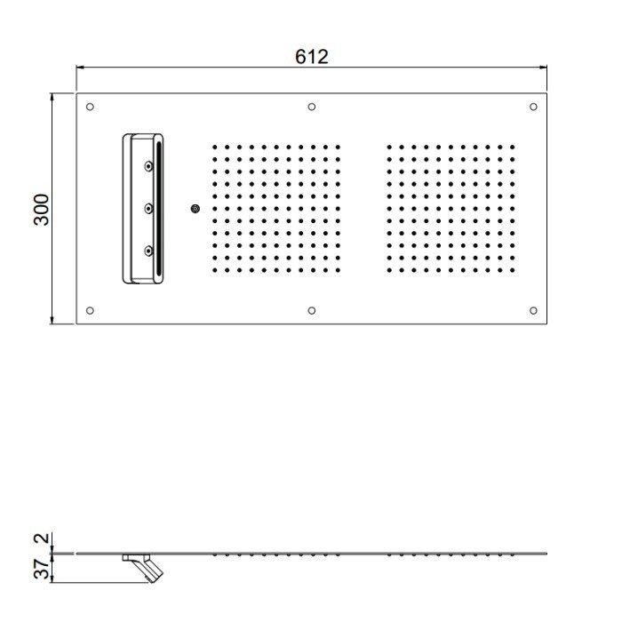 Верхний душ 600х300 мм  Carimali MyDream 23073XN-CRX ФОТО