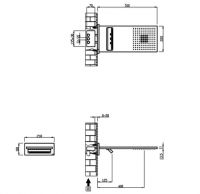 Верхний душ 510х220 мм Carimali Yes 26872-CR схема 2 Верхний душ 510х220 мм Carimali Yes 26872-CR схема 2