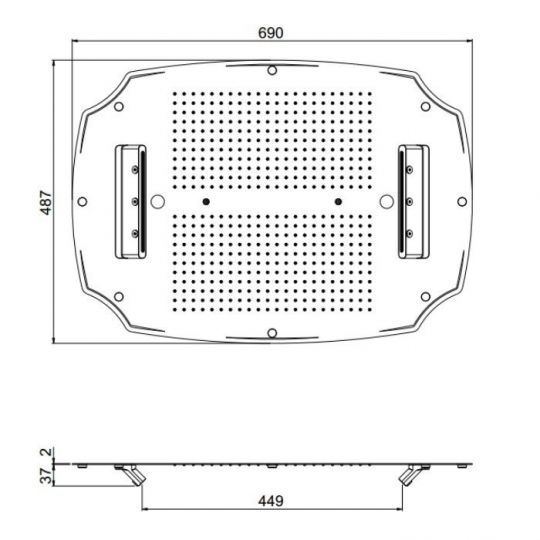 Верхний душ с хромотерапией 700х500 Carimali MyDream Colonial 23071XN/S-CRX схема 3 Верхний душ с хромотерапией 700х500 Carimali MyDream Colonial 23071XN/S-CRX схема 3